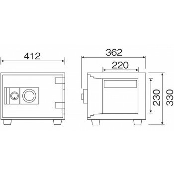 防犯 関連 家庭用耐火金庫 ダイヤルロック(ダイヤルタイプ) D30-1 オススメ 送料無料 2