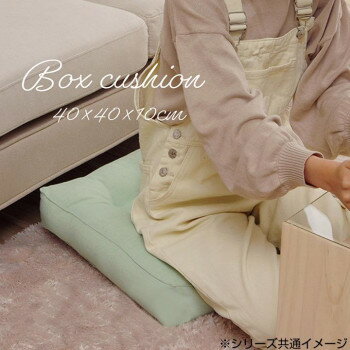 クッション関連 日本製 洗える オーガニックコットン ボックスクッション 約40×40cm ベージュ 9169359 おすすめ 送料無料 おしゃれ [2]