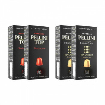 便利グッズ アイデア商品 Pellini(ペリーニ) エスプレッソカプセル トップ＆マグニフィコ 各2箱セット お得 な全国一律 送料無料