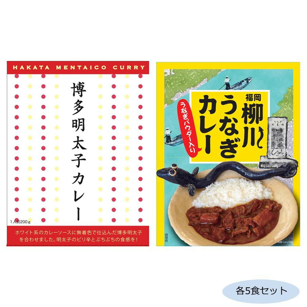 楽天創造生活館可愛い べんり ご当地カレー 福岡博多明太子カレー＆柳川うなぎカレー（うなぎパウダー入り） 各5食セット 人気 送料無料 おしゃれな 雑貨 通販