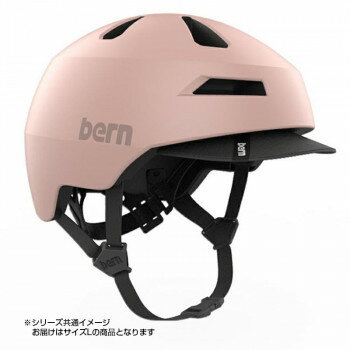 [商品名]bern バーン ヘルメット BRENTWOOD2.0 Lサイズ Matte Blush BE-BM15Z21BSH-04代引き不可商品です。代金引換以外のお支払方法をお選びくださいませ。クラシックモデルとして人気の「BRENTWOOD」(ブレントウッド)のデザインを踏襲しつつ、軽量化と通気性をアップさせた「BRENTWOOD2.0」。耐衝撃性に優れながらも、さらに快適な使い心地を実現!後頭部までカバーするデザインで、インナーはゴムを用いた伸縮可能素材を採用し、フィット感も抜群。また、フリップバイザーは取り外しが可能。ロードバイクやスケートボードなどさまざまなシーンで活躍します。【bernヘルメットのフィッテングに関して】メーカーの着用テストにより、着用した際「ヘルメットと頭部の間に人差し指が入る状態がベストフィッテイング」と推奨しています。そのため、商品ページに掲載のcmサイズ表は、あくまで「推奨サイズ」であり、フィット感に関しては個人差があることをあらかじめご了承下さい。【製法/ディテール】・ZIP MOLD +:ヘルメット自体を薄く軽量化。継ぎ目がなく、安全性の高さがポイント。・CRANK FITインナーシステムインナーはゴムを用いた伸縮可能素材・フリップバイザー(取り外し可能):乗車中でもスムーズに跳ね上げ下げが可能。・取得安全規格:CPSC、EN1078※こちらの商品は、自転車やスケートボードが対象です。自動二輪車または、原動機付自転車乗用車には使用しないでください。サイズ推奨頭回り寸法:59〜62cm、内寸縦幅:22cm、内寸横幅:16cm、内寸深さ:12.4cm個装サイズ：28.0×24.0×18.5cm重量390g個装重量：644g素材・材質ABS仕様フィッティング:US FIT:欧米人の頭の形で多い楕円型設計生産国中国※入荷状況により、発送日が遅れる場合がございます。fk094igrjs