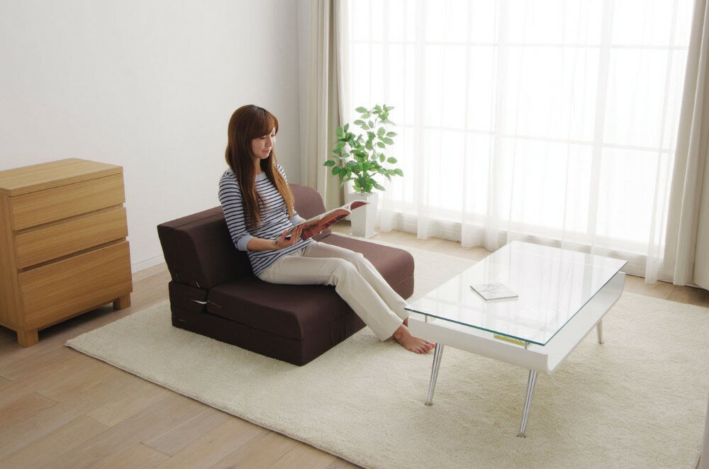 ソファーベッド マットレス かため で厚さ約11cmの マットレス インテリア ソファマットレス ブラウン [2]