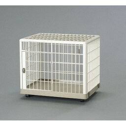 ケージ ペット 用品 犬小屋 犬用 正面の扉、上面の扉の2ドア！ベージュ