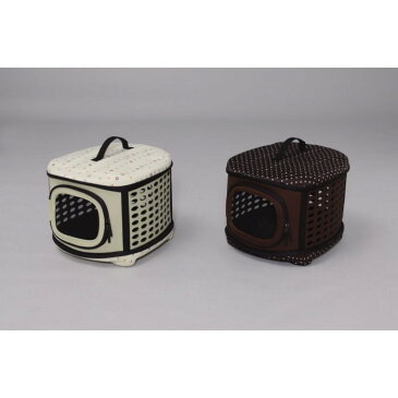 ペット キャリー バック 犬用品 コンパクトにたたんで収納!ブラウン