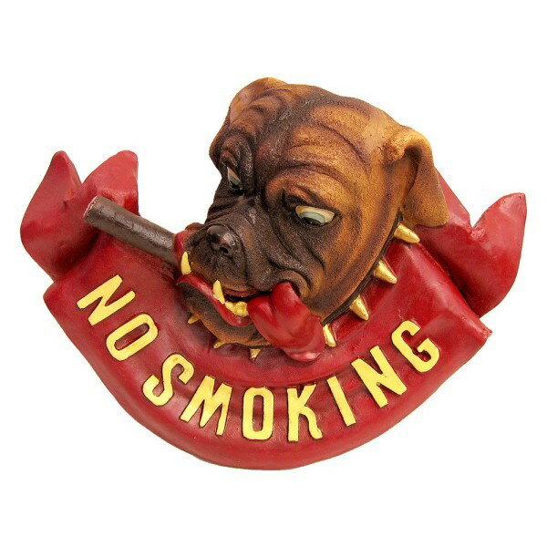 立体的 壁面装飾 アンティークな、立体的で迫力のある アメリカ雑貨 NO SMOKING SIGNプラッケ DOG