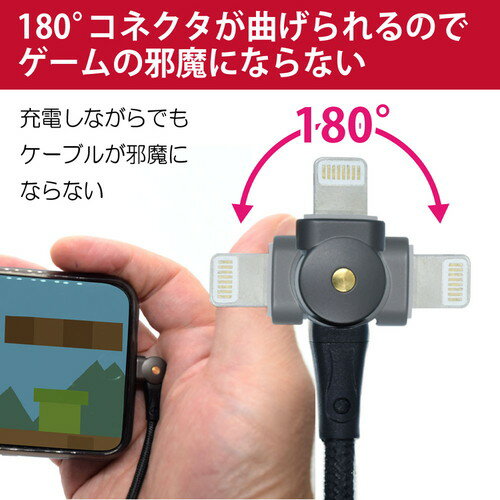 便利グッズ アイデア商品 180°回転コネクタケーブル for Ios 180ROTA-IC 人気 お得な送料無料 おすすめ