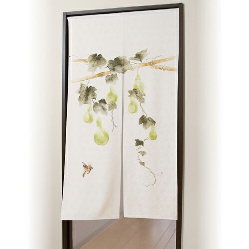 吉運を呼ぶ六瓢(無病)福雀のれん 一枚一枚、絵師による手描きで描かれた芸術品 健康、長寿への熱い祈りをこめた縁起の良い柄です 6個の瓢箪を持つと「六瓢=無病」と言い、昔から無病息災の健康のお守りとして言…