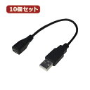 便利グッズ アイディアグッズ商品 【10個セット】 USBケーブル20 A(オス) to micro(メス) USBAA/MCB20X10 好評(2)