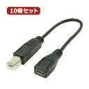 かわいい 雑貨 おしゃれ 【10個セット】 USBケーブル20cm B(オス) to microo(メス) USBBA-MCB20X10 お得 な 送料無料 人気 おしゃれ(2)