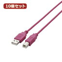 【10個セット】 USB2.0ケーブル U2C-BN15