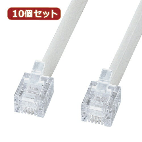 10個セット エコロジー電話ケーブル(ノーマル) TEL-EN-7N2 TEL-EN-7N2X10 人気 商品 送料無料