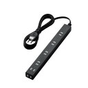 生活家電関連 広々タップ/6個口/2.0m/ブラック T-NSL-2620BK オススメ 送料無料(2)