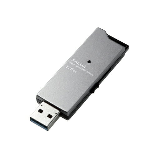 フラッシュメモリー関連 USBメモリー/USB3.0対応/スライド式/高速/DAU/128GB/ブラック MF-DAU3128GBK オススメ 送料無料