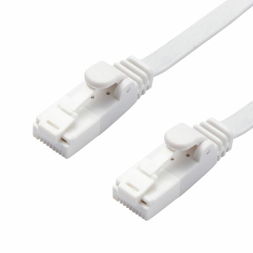 アイディアグッズ 便利 グッズ エレコム LANケーブル/CAT6A/爪折れ防止/フラット/3m/ホワイト LD-GFAT/WH30 好評