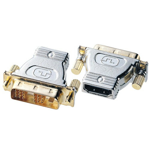 HDMIケーブルを変換しDVIコネクタに接続するための変換アダプタ HDMIメス-DVI24pinオス(インチネジ 4-40) 金メッキPin 金メッキコネクタ RFブロック:ノイズに強いダイカストメタル製カバー採用 SSAC:ボードやインタ…