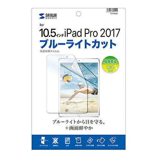 Apple10.5インチiPadPro2017用ブルーライトカット液晶保護指紋防止光沢フィルム LCD-IPAD9BC 人気 商品 Apple10.5インチiPadPro2017用ブルーライトカット液晶保護指紋防止光沢フィルム LCD-IPAD9BC 人気 商品