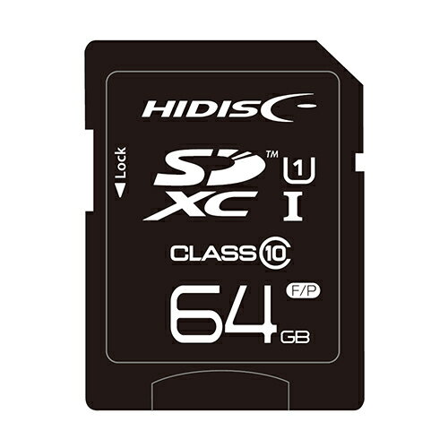 HIDISC SDXCJ[h 64GB CLASS10 UHS-1Ή 64GB SDXC Class10 UHS-1 Ki:SDXC e:64GB Xs[hNX:Class10 UHS-I t@CVXe:exFAT t@CVXe:32mm~24mm~2.1mm [J[ۏ:1N