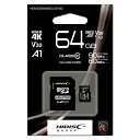 킢 G  microSDXCJ[h 64GB CLASS10 UHS-I Speed class3, A1Ή HDMCSDX64GCL10V30    lC 