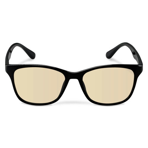 ブルーライトカット眼鏡 ブラウンレンズ ウェリントンフレーム ブラック G-BUB-W02BK 商品