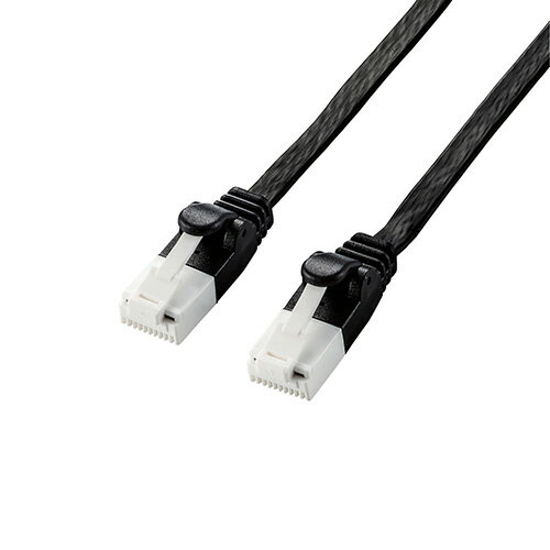 ケーブル関連 LANケーブル/CAT6A準拠/爪折れ防止/フラット/7.0m/ブラック LD-GFAT/BK70 オススメ 送料無料