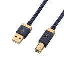 [商品名]AVケーブル/音楽伝送/A-Bケーブル/USB2.0/1.0m DH-AB10 お得 な 送料無料 人気パソコンの音声をコンポやアンプなどに高音質デジタル伝送できるUSB AUDIOケーブル(USB2.0 Standard A-USB2.0 Standard B)。●USB Standard Aコネクタ搭載のパソコンとUSB Standard B音声入力に対応した音響機器を接続し、高音質デジタル伝送できるUSB AUDIOケーブルです。 ●デジタル伝送によって信号劣化が無く、高音質かつクリアな音声を伝送できます。 ●ハイレゾ音声の伝送にも対応しています。 ●サビに強く経年劣化・信号劣化を防ぐ金メッキコネクタを採用しています。 ●高純度OFC99.95%(無酸素銅)コードを使用し、信号の歪みや伝送ロスを抑えます。 ●ケーブル内部にある編組線のカバー率を100%にすることによって、外から入るノイズを防ぎ、シールド効果を高めています。 ●編み込みケーブルと、コネクタ部分にアルミケースを使用した、オーディオらしい高級感のあるデザインです。 ●ケーブルの長さは1mです。 ●※接続機器の仕様により転送ビットレートに制限がかかる場合があります。●コネクタ形状:USB(A)オス - USB(B)オス ●対応機種:USB(Aタイプ)端子を持つパソコン及びUSB(Bタイプ)端子を持つコンポなど ●ケーブル長:1.0m ●対応転送速度:480Mbps(最大) ●プラグメッキ仕様:金メッキピンコネクタ ●カラー:ネイビー[商品ジャンル]音響映像用(AVケーブル)※入荷状況により、発送日が遅れる場合がございます。電池7本おまけつき（商品とは関係ありません）[商品名]AVケーブル/音楽伝送/A-Bケーブル/USB2.0/1.0m DH-AB10 お得 な 送料無料 人気