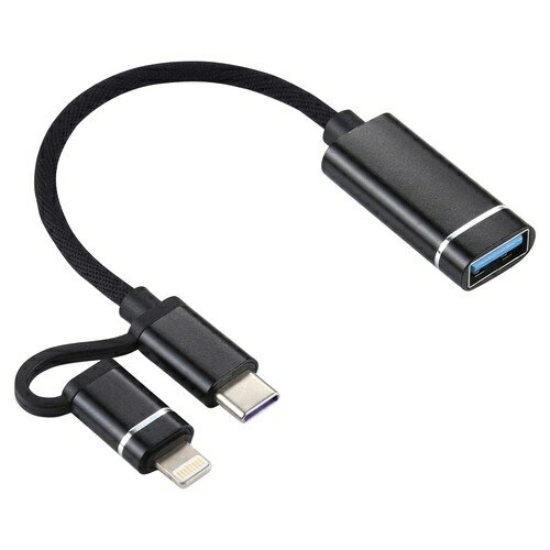 かわいい 雑貨 おしゃれ 日本トラストテクノロジー OTG 2IN1ケーブル OTG2IN1C-BK お得 な 送料無料 人気