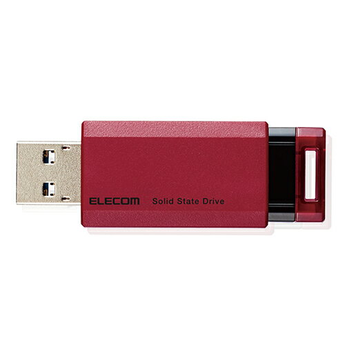 楽天創造生活館可愛い 雑貨 おしゃれ エレコム SSD 外付け ポータブル 250GB 小型 ノック式 USB3.2（Gen1）対応 レッド PS4/PS4Pro/PS5 ESD-EPK0250GRD お得 な 送料無料 人気