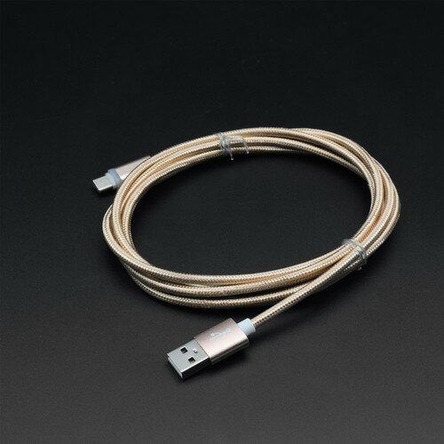 便利 グッズ アイディア 商品 日本トラストテクノロジー Type-C充電おしらせケーブル 2m ゴールド JTINDTC-2M-GD