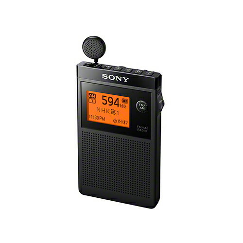 [商品名]SONY ソニー FMステレオ/AM 名刺型ラジオ ブラック SRF-R356代引き不可商品です。代金引換以外のお支払方法をお選びくださいませ。FM/AM放送の2バンド対応。巻き取り式イヤーレシーバー内蔵でコンパクト&最長100時間使用可能なスタミナ名刺サイズラジオ●巻き取りイヤーレシーバー内蔵のコンパクト名刺サイズラジオ巻き取り式のイヤーレシーバーが内蔵。本体と一体化しているため、未使用時もイヤホンをコンパクトに収納できます。また、薄さ13.7mm(最大突起部含まず) 質量約80g(付属の単4形乾電池使用時)の小型・軽量を実現。散歩中や通勤時に使いやすい胸ポケットにすっきり収まる名刺サイズです。●電源の切り忘れを防ぐオートオフ機能あらかじめ設定した時間が経過すると自動的に電源をオフ。電源の切り忘れを防ぎ、バッテリーの消費を防ぎます●本体上部に配置した7個のボタンからかんたん選局7個の選局ボタンを本体上部に配置。お住まいの都道府県を選ぶだけで、選んだ地域の放送局をボタンにプリセット設定。ポケットに入れたままでも快適に選局できます。ワイドFM放送局にも対応しています。※ ジョグレバーを上下に動かして登録された放送局を選んだり、1ステップずつ周波数をあわせるマニュアル選局もできます●ジョグレバーでかんたん操作本体横に指一本でかんたんに操作できるジョグレバーを採用。本体サイズ(H×W×D) mm : 93.5×55×13.7本体重量 : 80g(乾電池含む)受信バンド : AM/FM出力 : 80mWスピーカー径 : 2.8cm最長電池持続時間 : 100時間使用電池 : 単4形乾電池巻取りイヤホン : 対応付属品 : 単4形乾電池(お試し用)×1、イヤーパッド×1、キャリングケース×1※入荷状況により、発送日が遅れる場合がございます。電池2本おまけつき（商品とは関係ありません）