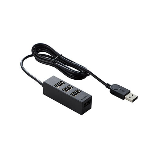 アイデア 便利 グッズ USBHUB2.0/機能主義/セルフパワー/4ポート/100cm/ブラック U2H-TZ427SBK お得 な全国一律 送料無料