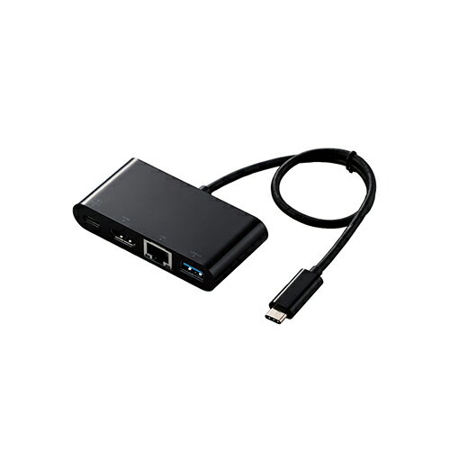 楽天創造生活館エレコム Type-Cドッキングステーション PD対応 充電用Type-C1ポート USB（3.1）1ポート HDMI1ポート LANポート 30cmケーブル ブラック DST-C09BK 人気 商品 送料無料