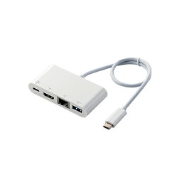 便利グッズ アイデア商品 Type-Cドッキングステーション PD対応 充電用Type-C1ポート USB(3.1)1ポート HDMI1ポート LANポート 30cmケーブル ホワイト DST-C09WH 人気 お得な送料無料 おすすめ