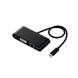 PC用品 関連 エレコム Type-Cドッキングステーション PD対応 充電用Type-C1ポート USB(3.1)1ポート DVI1ポート LANポート 30cmケーブル ブラック DST-C11BK オススメ 送料無料