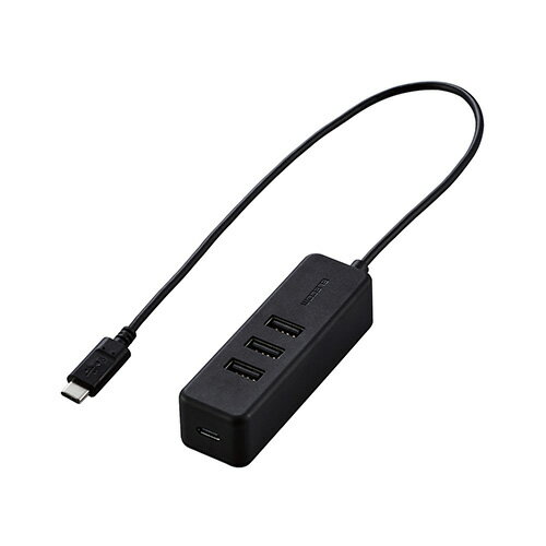 エレコム USB Type C ハブ/USB2.0/USB-Aメス3ポート/PD対応Type-C1ポート/ケーブル30cm/ブラック U2HC-T431PBK 人気 商品 送料無料 エレコム USB Type C ハブ/USB2.0/USB-Aメス3ポート/PD対応Type-C1ポート/ケーブル30cm/ブラック U2HC-T431PBK 人気 商品 送料無料