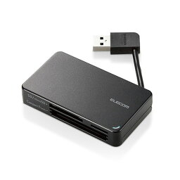 カードリーダー エレコム USB3.0対応メモリカードリーダー/ケーブル収納型タイプ MR3-K303BK オススメ