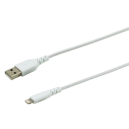 Apple認証品 断線防止強化繊維使用 Apple社 MFI認証 Made For iPhone 取得品 ・Lightningコネクタを有する iPhone iPad iPod等をPCやUSB充電器等と接続し 充電・同期可能なケーブル ・アラミド…