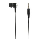 シンプルなイヤホン 左右の音(L/R)を片耳にまとめて聞くことができます。 ●本体寸法 : W 10mm×H 5200mm×D 20mm ●本体重量 : 21g ●カラー : ブラック ●パッケージ寸法 : W 55mm×H 145mm×D 30mm ●パッケージ …(2)