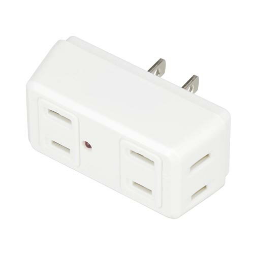 アイデア 便利 グッズ 【10個セット】 YAZAWA 雷ガード付4個口クワトロタップ Y02QK400WHX10 お得 な全国一律 送料無料