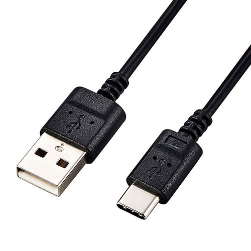 かわいい 雑貨 おしゃれ 【5個セット】USB-Cケーブル Type-Cケーブル スリム 極細 A-C 1m スマホ充電ケーブル ブラック MPA-ACX10BKX5 お得 な 人気