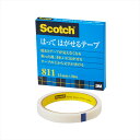 [商品名]【10個セット】 3M Scotch スコッチ はってはがせるテープ 12mm×30m 3M-811-3-12X10代引き不可商品です。代金引換以外のお支払方法をお選びくださいませ。はってはがせるテープ 12mm×30m●貼ったりはがしたりできる片面粘着テープ。テープの上から文字が書けます。貼るとテープは目立たなくなり、コピーをとってもほとんど影が出ません。●変質・変色の少ないテープです。●テープの上から文字が書けます。●基材:アセテートフィルム　マットフィニッシュ加工(つや消し加工)、粘着剤:特殊アクリル系粘着剤生産国…米国1個当たりのパッケージサイズ…109×109×15mm1個当たりのパッケージ重量…36g※入荷状況により、発送日が遅れる場合がございます。電池6本おまけつき（商品とは関係ありません）