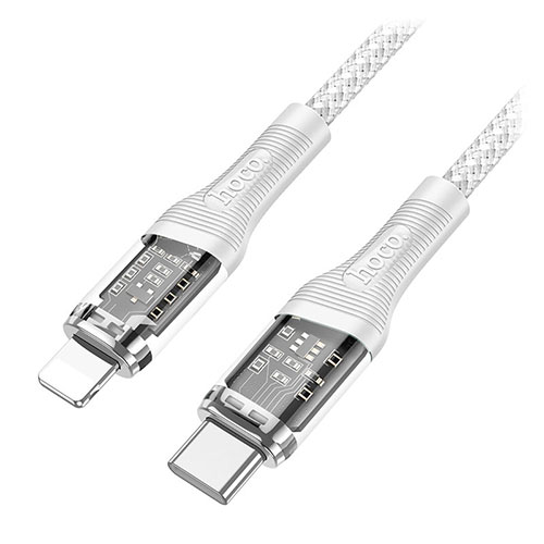 【5個セット】 日本トラストテクノロジー hoco U111 スケルトン Type-C to iOSケーブル グレー U111-TL-GYX5 人気 商品 送料無料