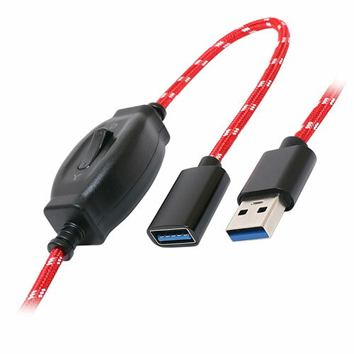 こたつコードのようなデザインのUSB延長ケーブル USB機器の電源 スマートフォン充電のON/OFFに 規格:USB3.0準拠 最大転送速度:5Gbps 理論値 対応充電規格:5V/3A コネクタ形状:USB A オス -USB …