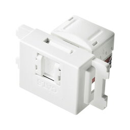 JIS対応フェイスプレート用のカテゴリ6対応のRJ-45モジュール オフィスや家庭のケーブル配線をすっきりまとめる情報コンセントファミリー。 JISに対応した簡単取付けタイプのカテゴリ6対応RJ-45モジュラージャックで…