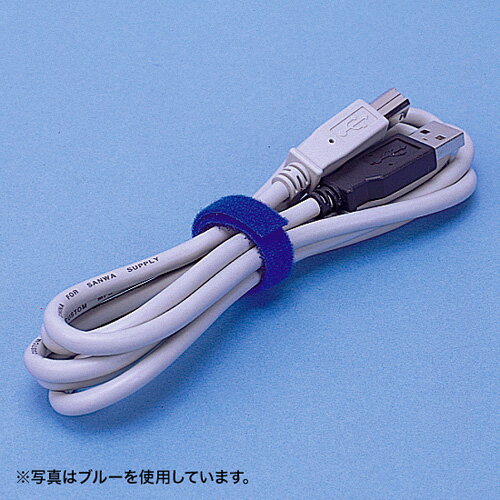 PC用品 関連 【10個セット】 サンワサプライ ケーブルタイ(面ファスナー) CA-MF5KNX10 オススメ 送料無料