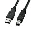 USB2.0ケーブル(ブラック・1m) USB2.0規格・USB1.1規格準拠のパソコンとUSB機器(プリンタ・HDD・USBハブ・スキャナ等)との接続や、USBハブとUSB機器を接続する時に使用するケーブルです。 (「シリーズA」コネクタを …