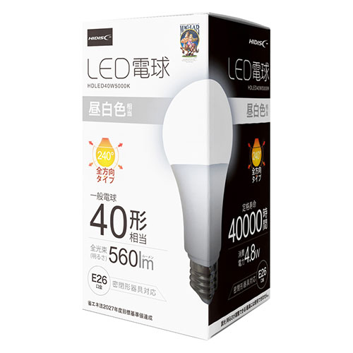 10ĥåȡ HIDISC LEDŵ(ŵ40)  HDLED40W5000KX10 ͵  ̵