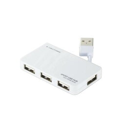 USBハブ 関連 エレコム USB2.0ハブ(ケーブル収納タイプ) U2H-YKN4BWH オススメ 送料無料