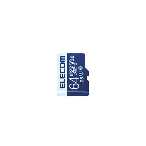 SDメモリーカード・MMC 関連 エレコム MicroSDXCカード/データ復旧サービス付/ビデオスピードクラス対応/UHS-I U3 80MB/s 64GB MF-MS064GU13V3R オススメ 送料無料
