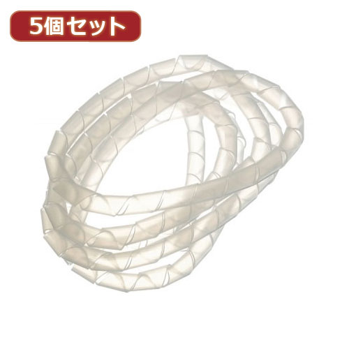 YAZAWA 5個セットまとめるチューブ 内径:12mm 白 1.5m FCT12WX5 関連:(送料無料 通販 グッズ 商品 便利 父の日 母の日 クリスマス...