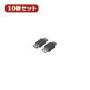 変換名人 10個セット USB中継 A(メス)-A(メス) USBAB-ABX10 | パソコン 機器 関連:type ハブ usbメモリ アダプタ 充電 ケーブル コンセント 変換 延長 充電器 タイプ 容量 メモリー(2)